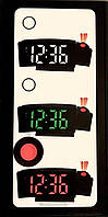 Настольные электронные LED часы с датой, температурой и проекцией времени Qaosiio DS-3621LP Черные с красным