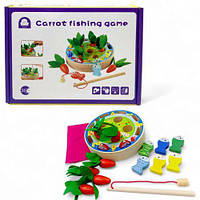 Деревянная логическая доска "Магнитная рыбалка и сортер-морковки" Toys Shop