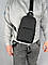 Сумка-слінг чоловіча Louis Vuitton чорна картата з подарунковою коробкою, фото 8