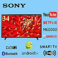 Телевизор Sony 34 дюйма Smart TV Full HD Android 13 WiFi LED Смарт андроид ТВ