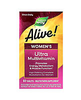 Женские мультивитамины и минералы в таблетках, Alive! Women's Ultra Potency, Nature's Way, 60 таблеток