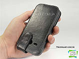 Відкидний чохол з натуральної шкіри для Samsung G350 Galaxy Star Advance Duos, фото 4