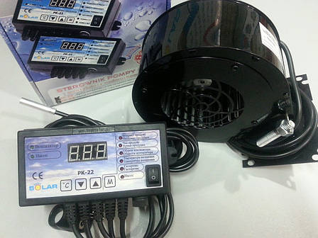 Комплект автоматики польського виробництва Nowosolar PK-22 + NWS 75 для твердопаливних котлів, фото 1
