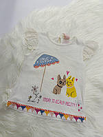 Детская летняя футболка с рисунком размер 68-74 см Турция