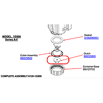 Муфта для блендера Hamilton Beach 908, 909, 910, 1G908/1G909 та ін. (Ø38 мм H-12мм M6L 6 зубців), фото 4