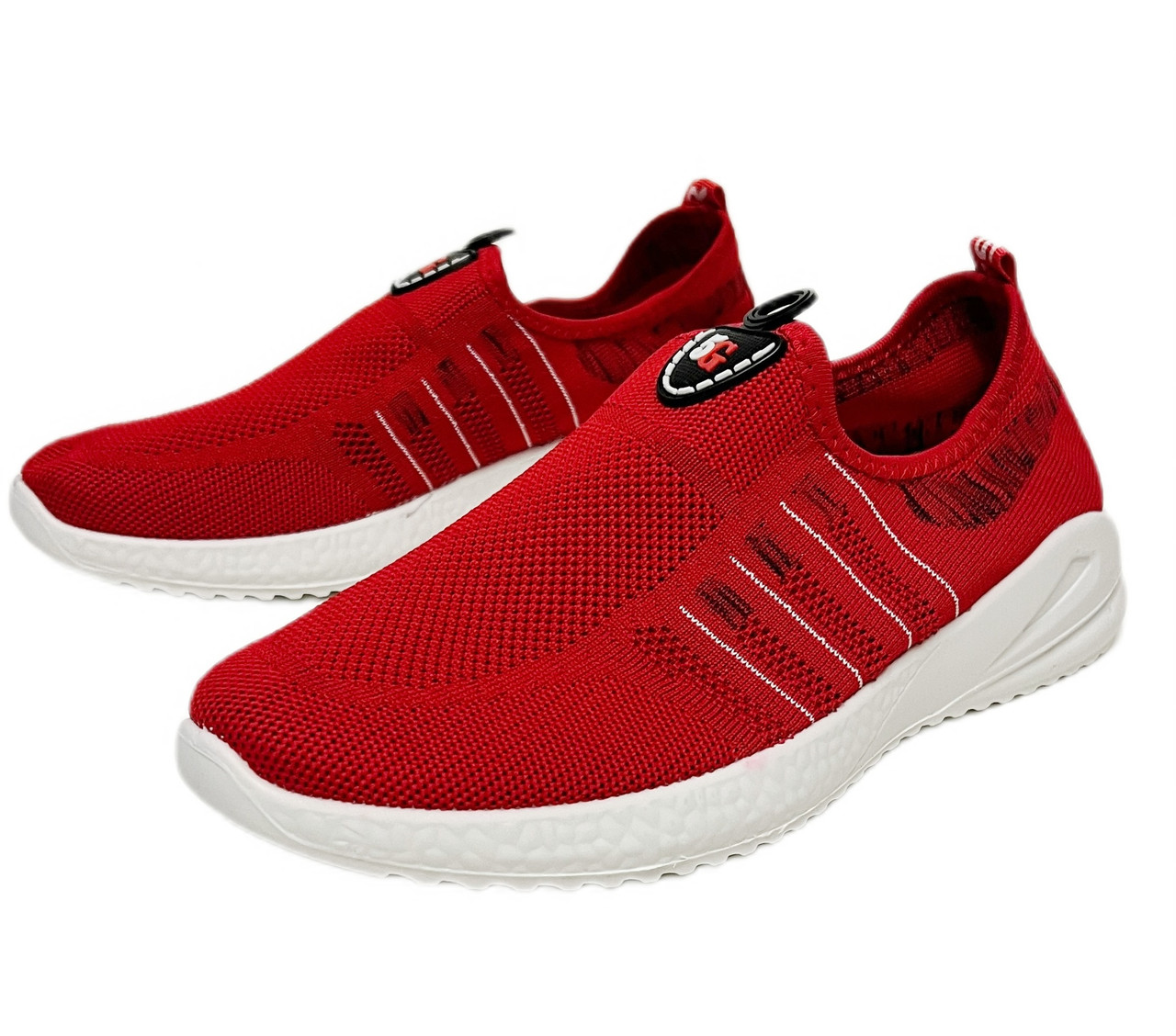 Тканинні червоні кросівки розмір 41, фото 1