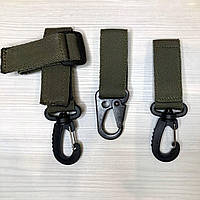 Набор тактических карабинов на стропе олива / Комплект карабины+держатель для перчаток