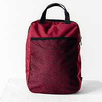 Городской прогулочный удобный рюкзак Bebi Бордовый (22x9x33 см) Cordura Практичный рюкзак мини легкый