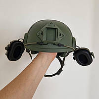 Шлем FAST Future Assault Shell навушниками та кріпленнями