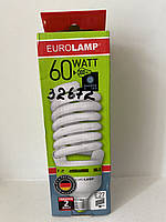EUROLAMP КЛЛ T4 Spiral 60W 6500K E27 лампа енергоощадна