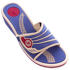 Шльопанці жіночі сланці Sahab 2253 розмір 36 Light Blue-Beige