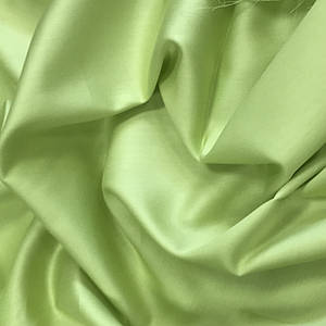 ВІДРЕЗ (1,3*2,4м) Сатин салатовий для постільної білизни, мерсеризований (ТУРЦІЯ шир. 2,4 м) (SAT-N-0051)
