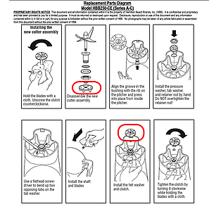 Муфта для блендера Hamilton Beach HBB250, HBB250S, HBB250CE (ø38мм H-11.5мм 6 зубців), фото 2