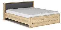 Кровать Мебель Сервис Доминика двуспальная 160х200 секвойя (с ламелями) Артисан + Серый (204. GT, код: 2736404