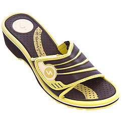 Шльопанці жіночі сланці Sahab 2253 розмір 39 Black-Yellow