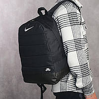 Стильный мужской портфель Nike Air черный спортивный повседневный рюкзак Найк сумка кожаное дно топ качество