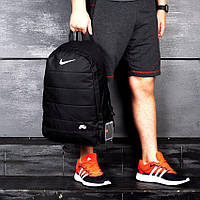 Спортивный городской рюкзак Nike Air Black модный черный мужской портфель Найк на каждый день черная сумка