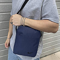 Сумка через плече Nike синя тканинний месенджер Найк спортивна чоловіча барсетка колір синій