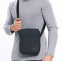 Мужская барсетка The North Face спортивный мессенджер TNF темно-серый меланж тканевая сумка через плечо ТНФ