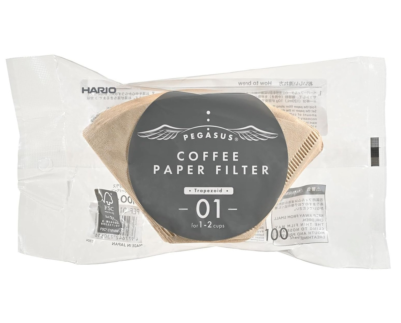 Фільтри Hario Pegasus Coffee Paper Filter 01 Натуральні
