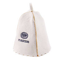 Банная шапка Luxyart "Mazda", натуральный войлок, белый (LA-198) al