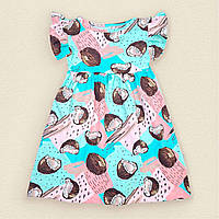 Платье для девочки Dexters кулир coconut 110 см розовый голубой (131648368812) OM, код: 8335652