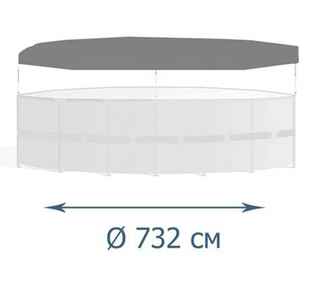 Тент - чохол для каркасного басейну InPool 33040, 732см, фото 1