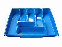 Лоток для столових приладів, розсувний (65*300*420мм) блакитний ТМ КОНСЕНСУС