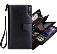 Мужской кошелек клатч портмоне барсетка бумажник Baellerry business S1063 Black В наличии