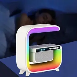 Нічник акумуляторний RGB G3 з бездротовою зарядкою та Bluetooth колонкою LS-012550