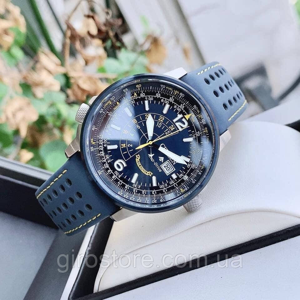 Японський чоловічий годинник Citizen Eco-Drive PROMASTER NIGHTHAWK BLUE ANGELS BJ7007-02L, сонячна батарея, фото 1