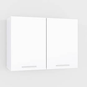 Дводверна шафа навісна для кухні, кухонна навісна шафка з ламінованого ДСП з 2 комірками