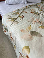 Тонкое летнее одеяло евро Одеяло хлопковое качественное Одеяло гипоаллергенное хлопок стильное Одеяла хб беж