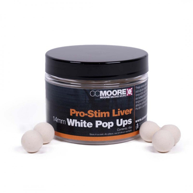 Поп апи CC Moore Pro-Stim Liver White Pop Ups 14mm (45шт), фото 1