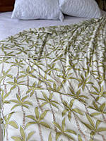 Тонкое летнее одеяло евро Одеяло хлопковое качественное Одеяло гипоаллергенное хлопок стильное Одеяла хб оливковый