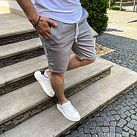 Классические шорты брючные мужские серые летние