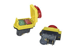 Кнопка пускова CK21D-5P для бетономішалки 73x39 мм, 5 контактів з кришкою