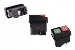 Кнопка пускова DZ-6-4 для бетономішалки 53х29 мм, 4 контакти, безпека