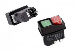 Кнопка пускова DZ-6 для бетономішалки 53х29 мм (5 контактів) безпечна