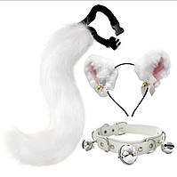 Набор хвостик + обруч с ушками + чокер на шею набор для косплея кошки Аниме