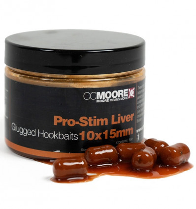 Насадочні бойли CC Moore Pro-Stim Liver Glugged Hookbaits 10x15mm (50шт)