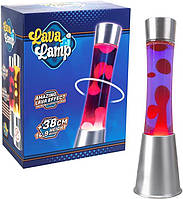 Лавовий світильник Party town Lava Lamp розово-фіолетова лавова лампа LED з ігровими кульками Lava Lamp Lava Lamp 38 см Lava Lamp