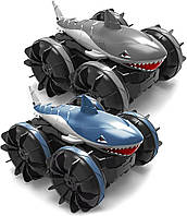 Машинка амфибия Shark Shape Amphibious Car на радиоуправлении, ездит по воде и суше, синяя