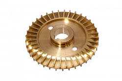 Латунна крильчатка для вихрового насоса, d=60мм, посадка Ø12мм, шпонка