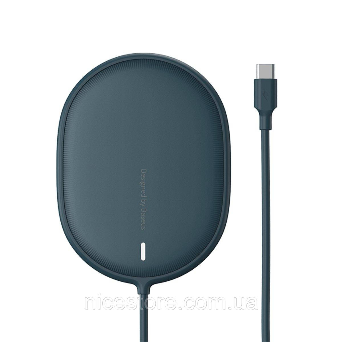 БЗП Baseus Light Magnetic Wireless Charger(suit for IP12 with Type-C cable 1.5m) Blue