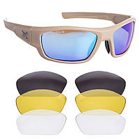 Очки защитные UAR с поляризацией и сменными линзами / Очки спортивные солнцезащитные / Спортивные очки