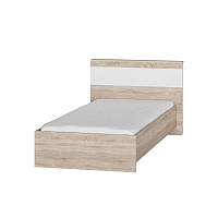 Односпальне ліжко Еверест Соната-900 90х200 см дуб сонома + білий (EVR-2114) GT, код: 7421209