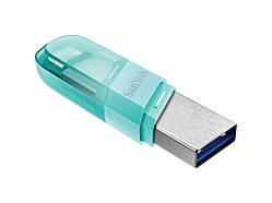 Флеш-накопичувач SanDisk USB 3.1 iXpand Flip 128Gb Lightning Apple Ice Mint