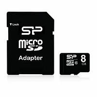 Карта пам'яті microSDHC SiliconPower 8Gb class 10 (adapter SD)