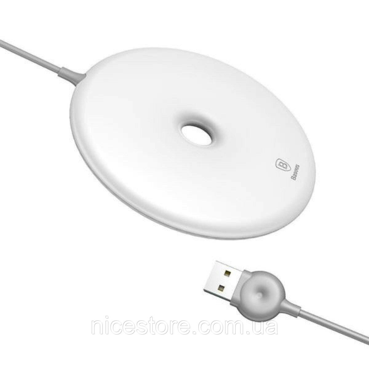Бездротовий зарядний пристрій Baseus Donut Wireless Charger White
